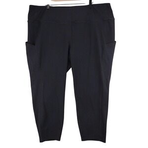 Torrid Active Black High Waist Cropped Leggings Pants with Pockets Size 4